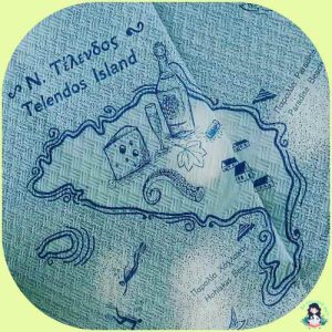 MAP VAN TELENDOS OP PAPIEREN TAFELKLEED